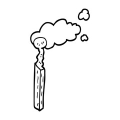 line drawing cartoon match