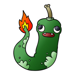 cartoon doodle hot chilly