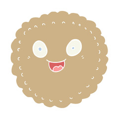 flat color style cartoon biscuit