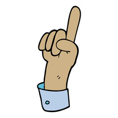 cartoon doodle pointing hand