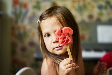 Child watermelon funny