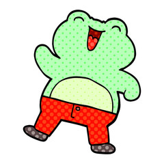 cartoon doodle frog