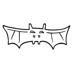 line drawing cartoon halloween bat