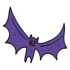 cartoon doodle bat