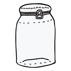 cartoon doodle glass jar