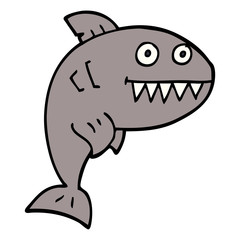 cartoon doodle deadly shark