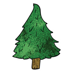 cartoon doodle christmas tree