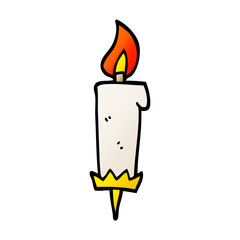cartoon doodle birthday candle