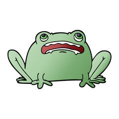 cartoon doodle frog