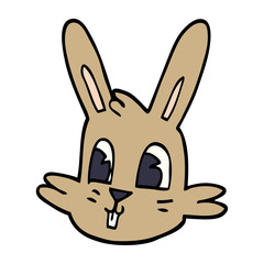 cartoon doodle bunny face