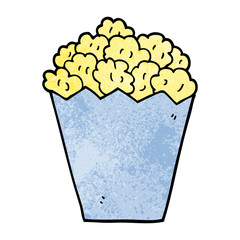 cartoon doodle popcorn