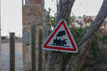 Eisenbahn Zug Warnschild Schild