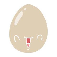 flat color style cartoon egg
