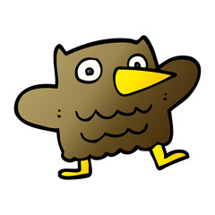 funny cartoon doodle owl