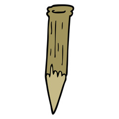 cartoon doodle wooden stake