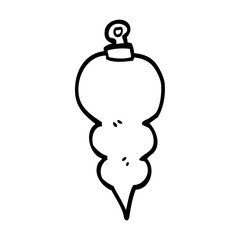 line drawing cartoon xmas decoration