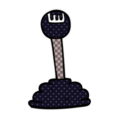 cartoon doodle gear stick