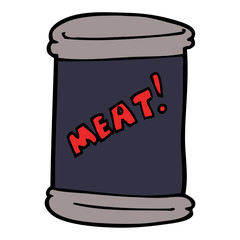 cartoon doodle can of meat