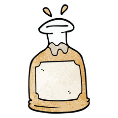 cartoon doodle whiskey decanter