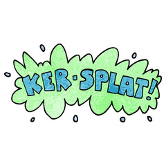 cartoon doodle words ker splat