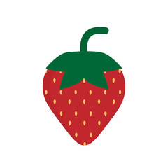 Strawberry fruit icon on white background vector illustration