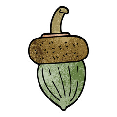 cartoon doodle acorn