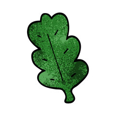 cartoon doodle leaf
