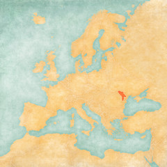 Map of Europe - Moldova