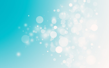 Naklejka premium Soft blue sparkle rays lights with bokeh elegant show on stage abstract background. Dust sparks background.