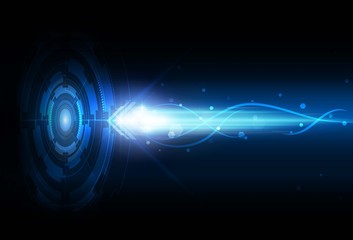 Abstract shoot arrow technology background Hitech communication concept innovation background, vector illustration