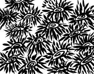Fototapeta premium Brush pattern. Grunge background. Vector.