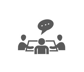 meeting icon vector on white background 