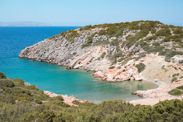 Obraz premium Private bay swimming cove at Greek Mediterranean island, nobody