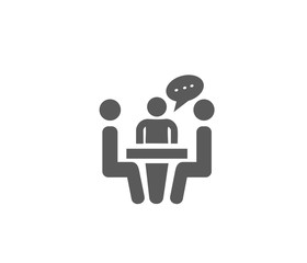 meeting icon vector on white background 