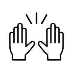 Praying hands icon on white background vector illustration