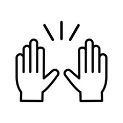 Praying hands icon on white background vector illustration