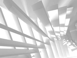 Obraz premium Futuristic White Architecture Design Background