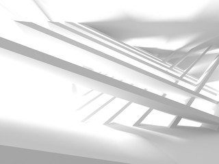 Obraz premium Futuristic White Architecture Design Background