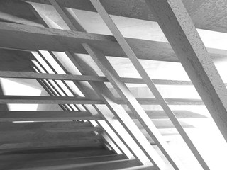 Obraz premium Concrete architecture background. Abstract empty dark room