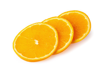 Orange fruit. Orang slice isolate on white background