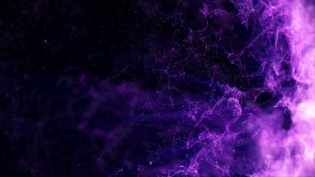 Purple abstract lines flying on background. 