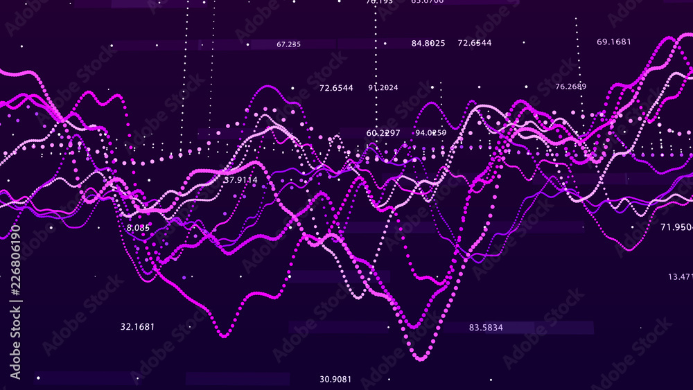Leinwandbilder stock market graph. big data visualization. investment graph concept. 3d rendering.