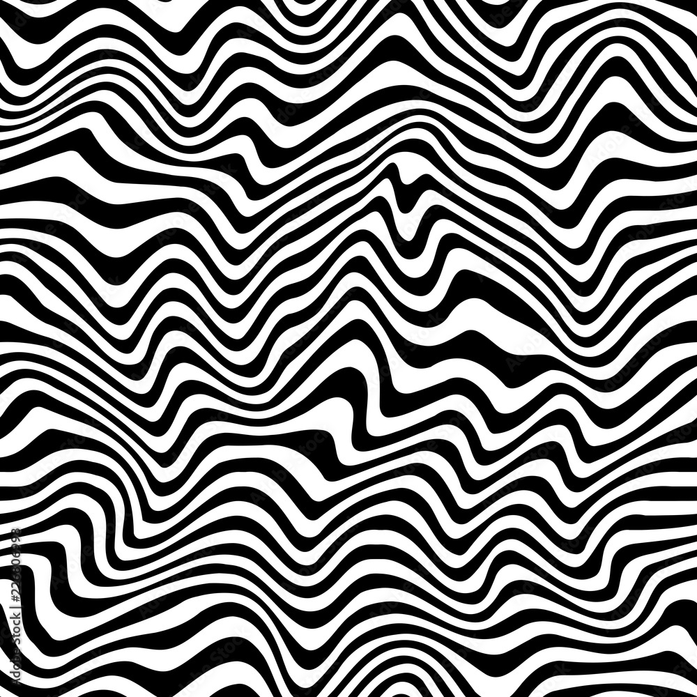 Poster vector seamless striped background. geometric background with curved lines.