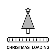 Loading Christmas creative poster with progress bar.