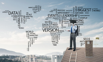 Concept of home security and privacy protection with camera head