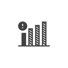 Wi-fi signal level notification vector icon. filled flat sign for mobile concept and web design. No wifi simple solid icon. Symbol, logo illustration. Pixel perfect vector graphics