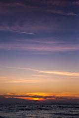 Beautiful Sunset over Adriatic Sea in Italy, Europe