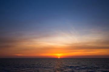Naklejka na ściany i meble Beautiful Sunset over Adriatic Sea in Italy, Europe