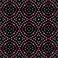 Seamless abstract pattern background with a variety of colored circles.