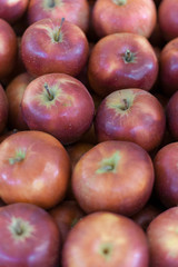 red apples on black background